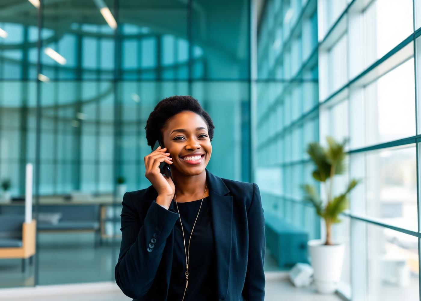 Enterprise professional on the phone